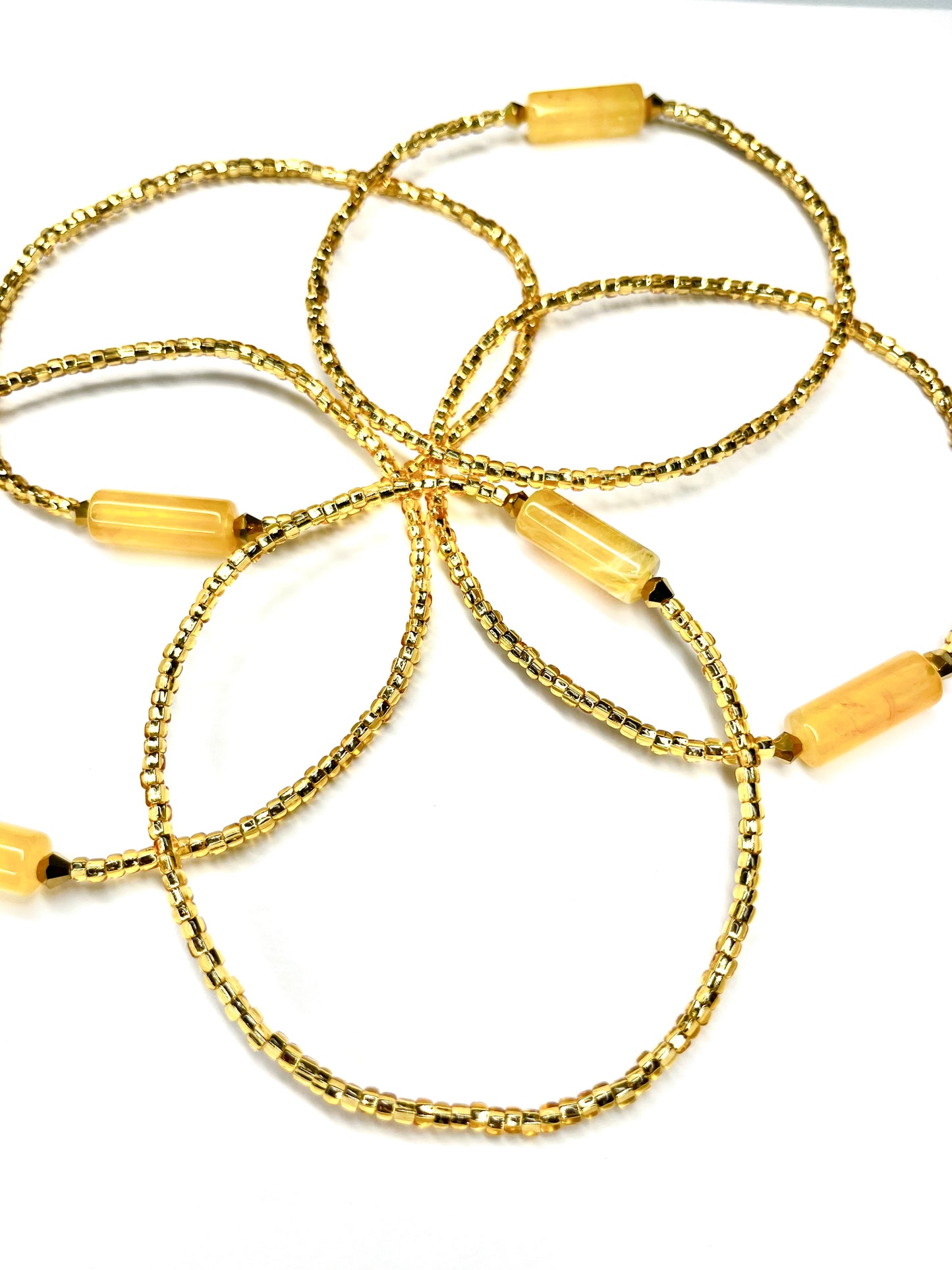 Amber Gold Luxe Anklet