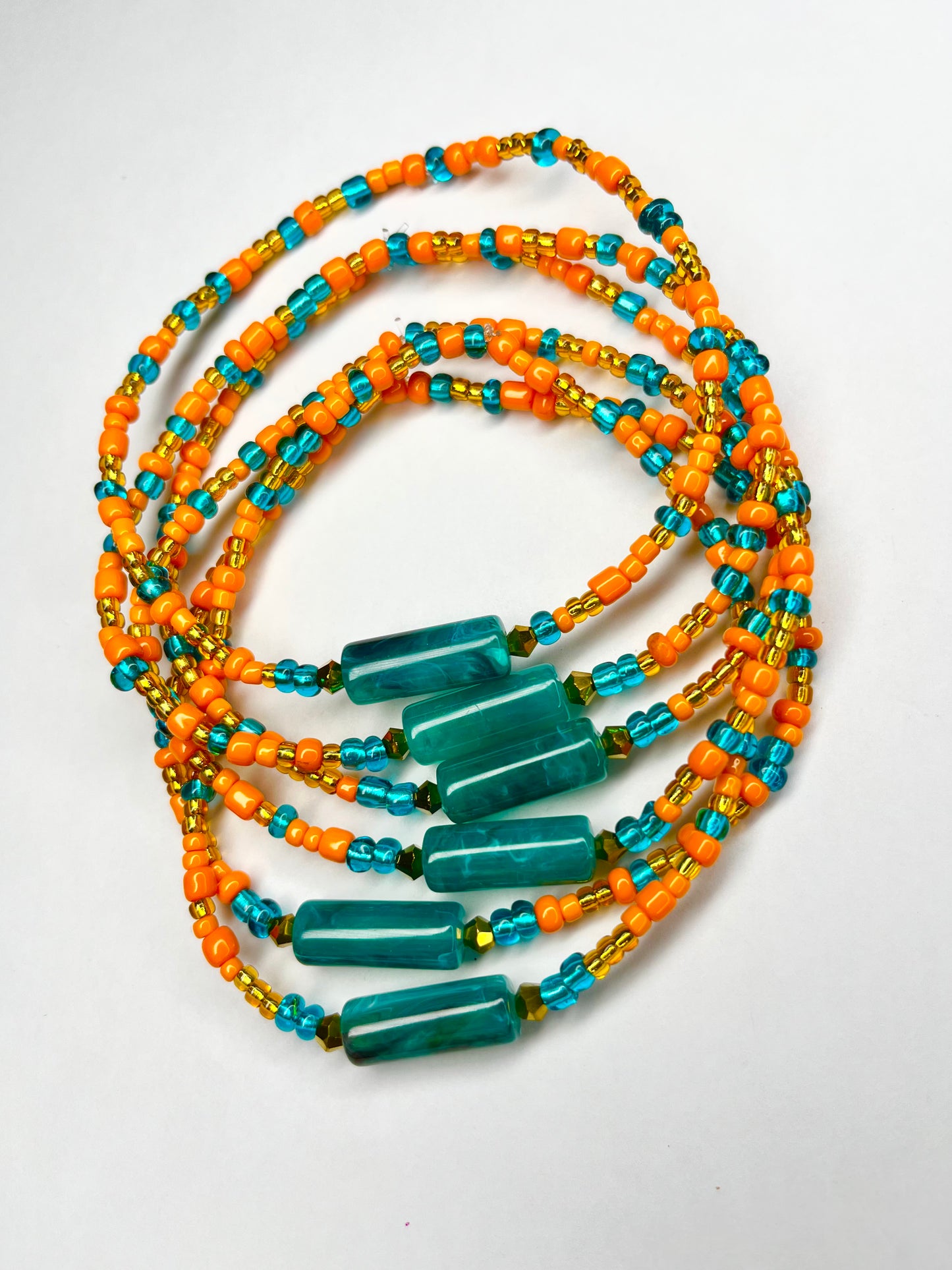Teal Gilded Glow Anklet