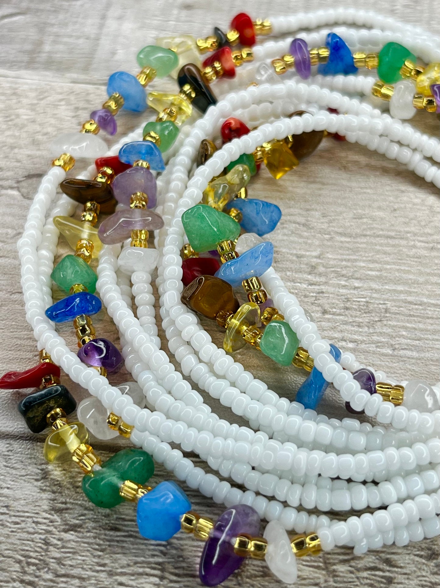 Balanced White Waist Beads