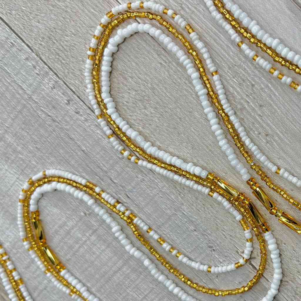 waist beads, african tie on waist beads, ghana waist beads body adornment, plus size waist beads, waist bead set