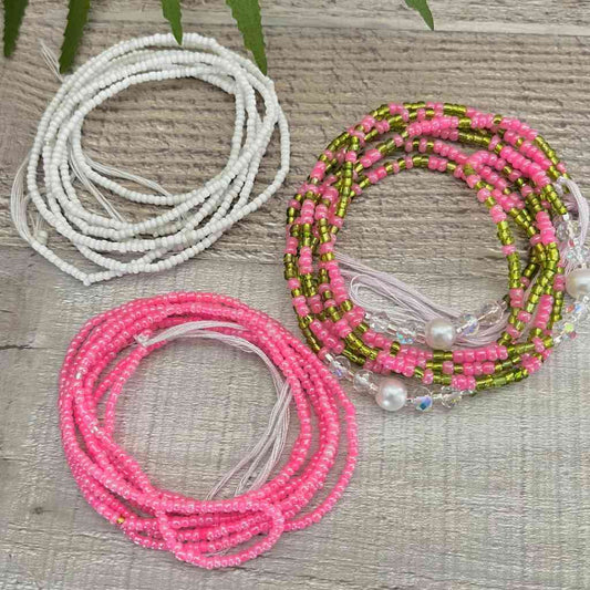 Prissy in Pink Waist Beads Set