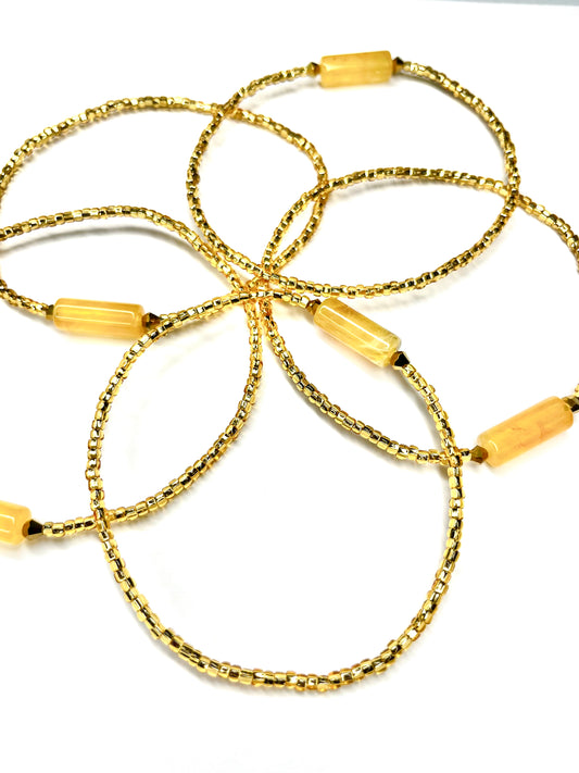 Amber Gold Luxe Anklet