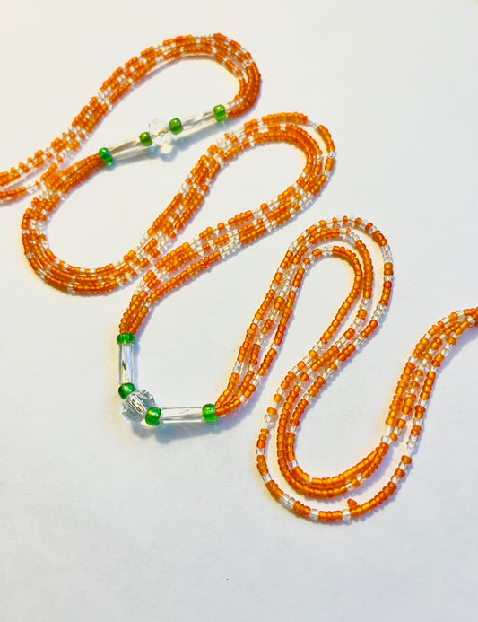 Orange 3 in 1 Waist Beads