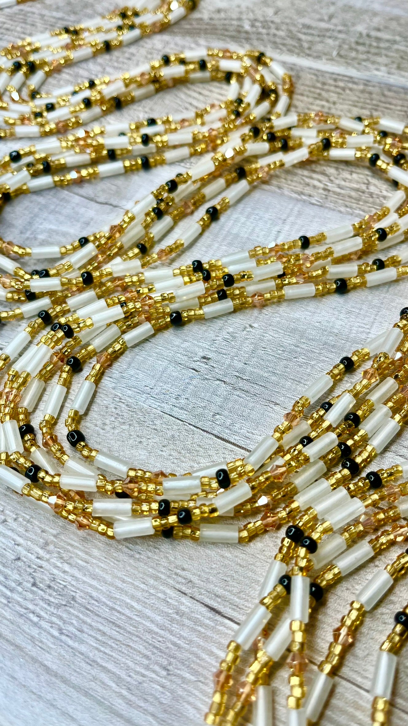 Golden Noir Standard/Extended Length Waist Beads