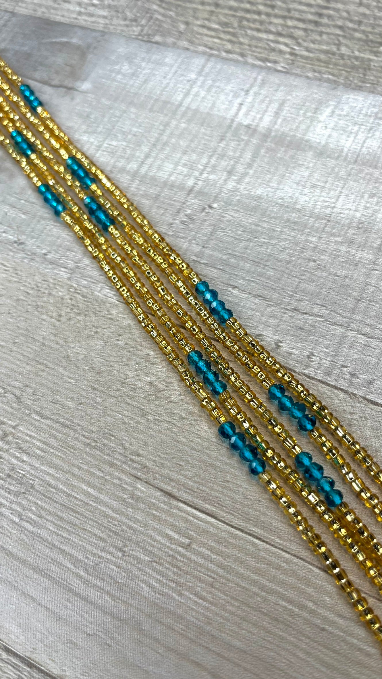 Sika Blue Crystal Luxe Waist Beads