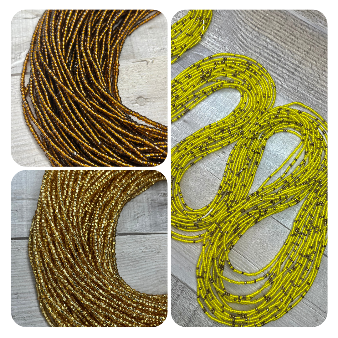 Bronzed Sunrise Waist Bead Set