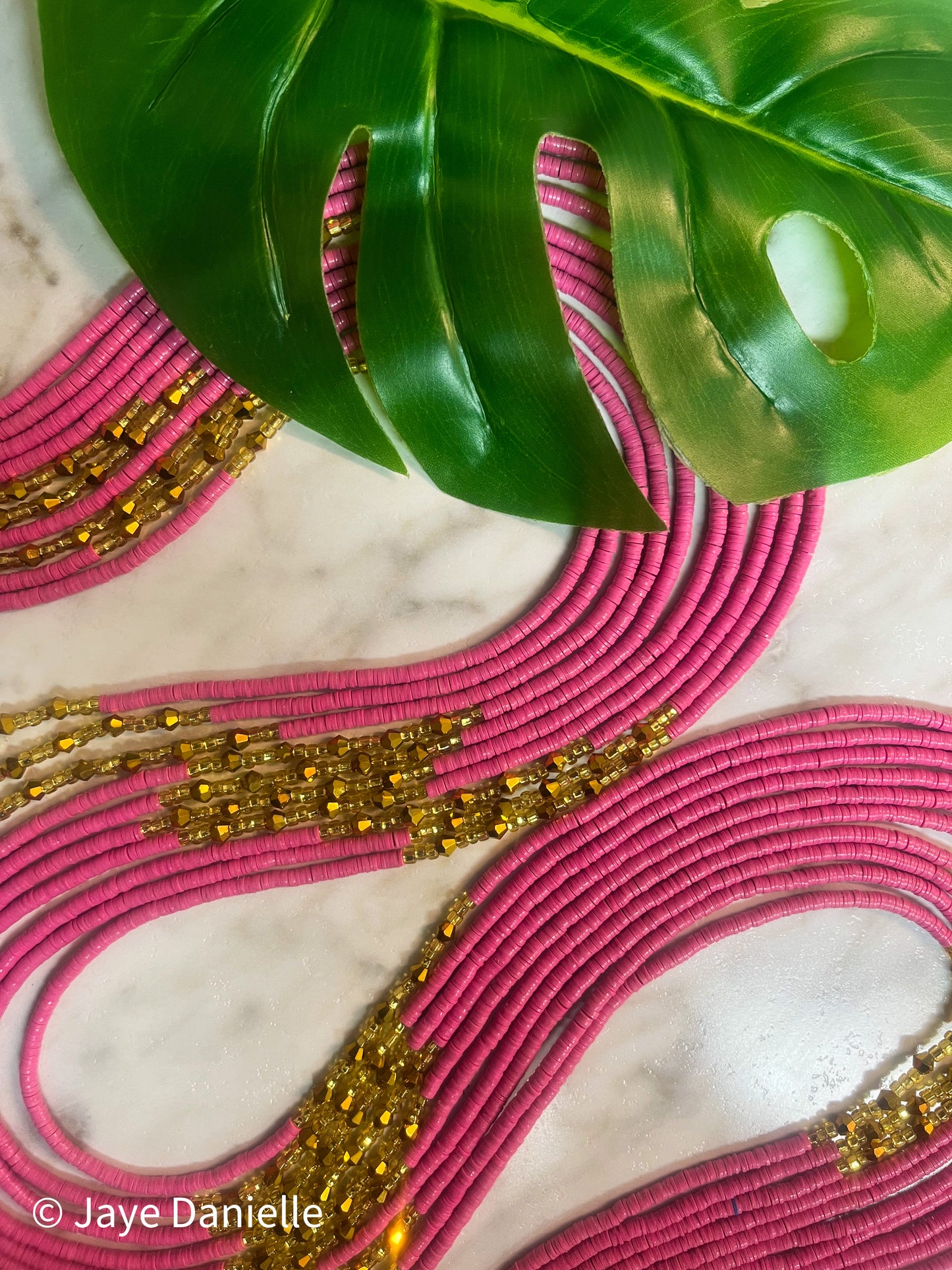 Pink Vinyl Waist Beads